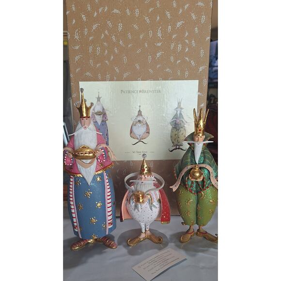 Patience Brewster Nativity Magi Figures- We Three Kings- Mint in Box- Christmas! - Picture 1 of 8